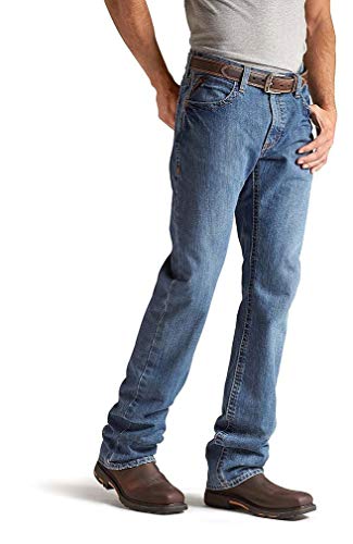 Ariat Men Flame Resistant M4 Relaxed Workhorse Boot Cut Jean, Flint, 34W x 34L