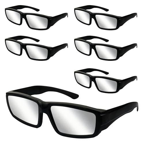 Solar Eclipse Glasses - ISO 12312-2:2015(E) & CE Certified, Durable Plastic Eclipse Glasses for Direct Sun Viewing (6 pack)