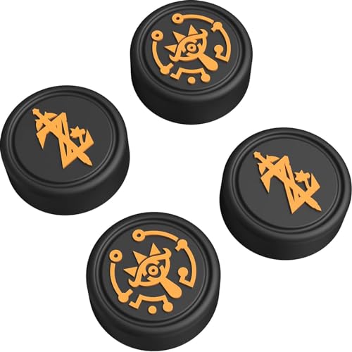 JINGDU Switch Thumb Grip Caps for Zelda Tears of The Kingdom Joy Con, Silicone Joystick Cap Covers Accessories Compatible with Nintendo Switch/OLED/Lite, 4PCS Zelda
