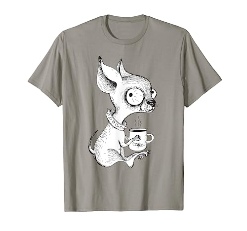 Cute Unique Chihuahua & Coffee Art | Dog Lover T-Shirt Gift