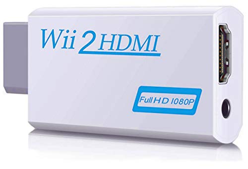 Wii to HDMI Converter,Output Video Audio Adapter HDMI Converter 1080P,Wii HDMI Adapter with 3,5mm Audio Jack&HDMI Output Compatible with Wii,Wii U,HDTV,Supports All Wii Display Modes 720P