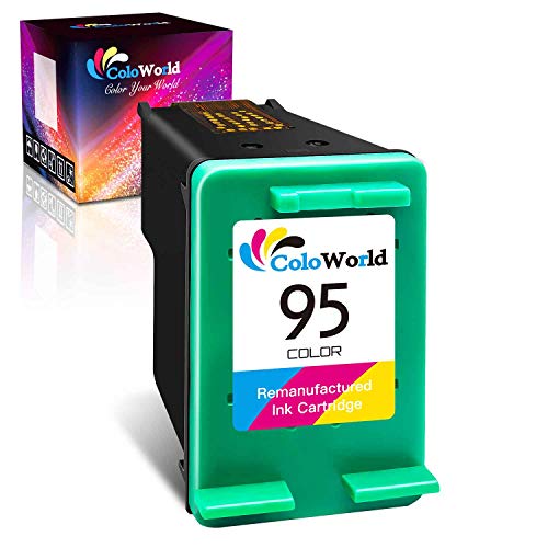 ColoWorld Remanufactured 95 Ink Cartridge Replacement for HP 95 95XL HP95 Fit for HP OfficeJet 100 H470 150 6310 7210 7410 DeskJet 6940 6980 PhotoSmart C3180 375 2610 8150 PSC 1510 Printer (1 Color)