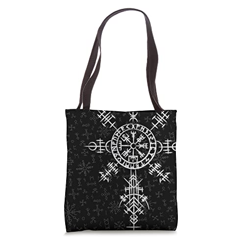 Classic Nordic Celtic Symbol - Viking Compass Vegvisir Tote Bag