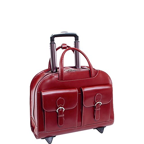 McKlein L Series Laptop Briefcase, Red Leather (96186A)