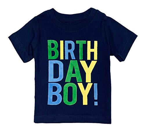 SoRock Birthday Boy Toddler Kids T-Shirt Navy 4T
