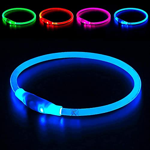 BSEEN LED Collar, USB Rechargeable, Glowing pet Collar for Night Safety, Fashion for Small Medium Large Dogs (Royal Blue)