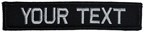 Customizable Text 1x5 Patch w/Hook Fastener Patch - Black