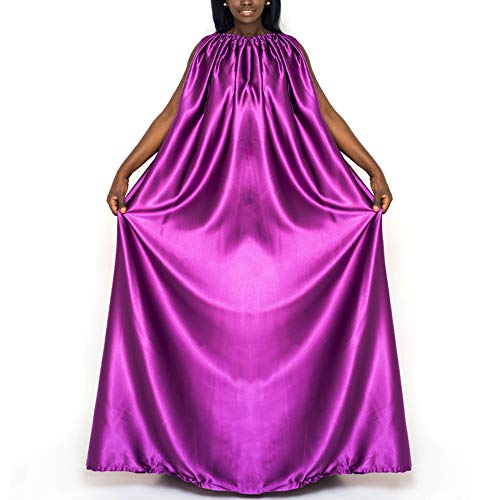 V Steam Gown (purple), Bath Robe, full body covering, soft and sleek fabric, eco-friendly for spa, sauna, hair salon and more