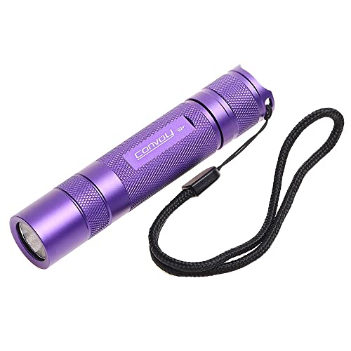 LITNIT Convoy S2+ Purple Body UV 365nm led Flashlight,with nichia LED Inside,Fluorescent Agent Detection,UVA Ultraviolet Flashlight,no Battery