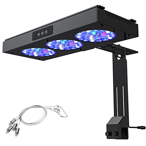 NICREW 150W Aquarium LED Reef Light, Dimmable Full Spectrum Marine LED for Saltwater Coral Fish Tanks
