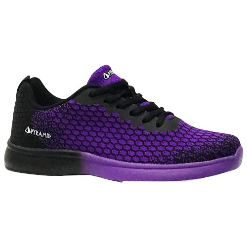 Pyramid Women's Path Lite Seamless Mesh Bowling Shoes - Black/Purple Size 8.5