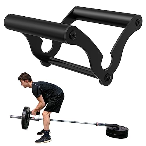 AimiDream V Bar Landmine Handle Attachment for Barbell Bar, Solid Multi-Grip Landmine Handle Attachment with Non-Slip Rubber Handle, Fits Olympic Bars Strength Training Bars,Black