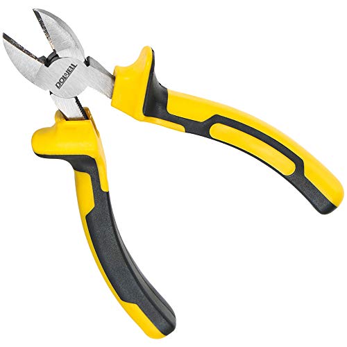 DOWELL Diagonal Cutting Pliers 6 Inch Diagonal Cutters Wire Cutters Durable Nickel Chromium Steel Construction for Electricians and Homes