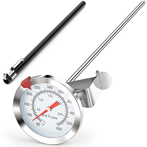 Instant Read Meat Thermometer Deep Fry Thermometer Oven Thermometer with Dial Thermometer（10-290℃/50-550℉） for Turkey BBQ Grill Oil by AikTryee