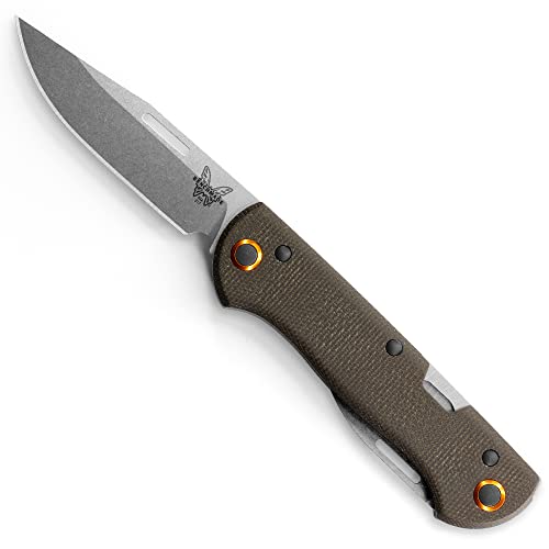 Benchmade - Weekender 317 Outdoor Knife with OD Green Canvas Micarta Handle (317-1)