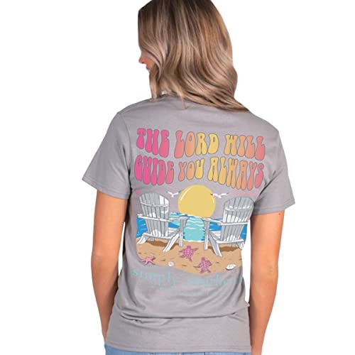 Simply Southern The Lord Will Guide You Always Beach Short Sleeve T-Shirt Grey