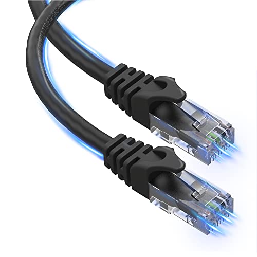 Ultra Clarity Cables Cat 6 Ethernet Cable 40 ft, Outdoor&Indoor 10Gbps Ethernet Cable, High Speed Cat6 Cable RJ45 LAN Internet Cable for Computer, Router, Modem, PS4/5, Xbox, Gaming - Black