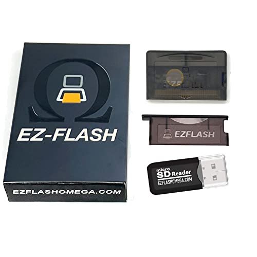 EZ-FLASH OMEGA Instant Game Loads (Newest Ver of EZ Flash IV/4) EZ-Flash 4 Super Card for GBA/GBASP/GBM/NDS/NDSL/IDS/IDSL/MICRO-Better than X5-Supercard, plug-n-play, no game patches required