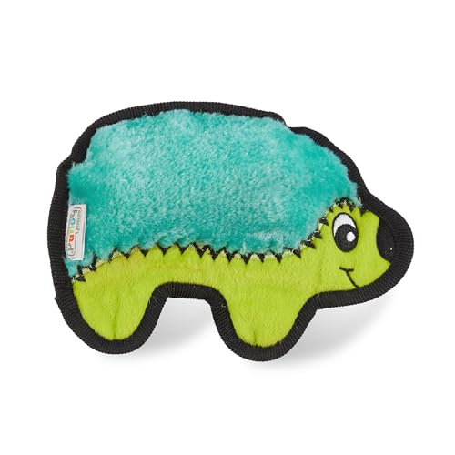 Outward Hound Durablez Tough Plush Squeaky Dog Toy, Hedgehog, Turquoise, XS