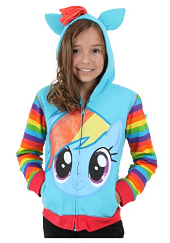 My Little Pony Girls' Rainbow Dash Cosplay Hoodie, Rainbow Dash, 4T