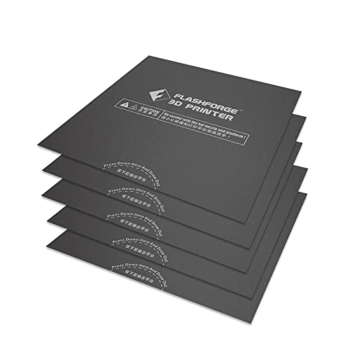 FlashForge 3D Printer Platform Tapes, Build Plate Stickers for Adventurer 3/3C/ 3Lite/ 3Pro Printers, 5 Pack