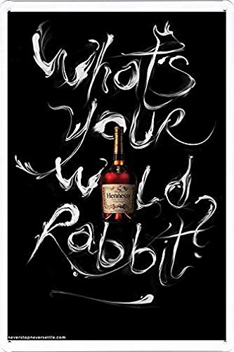 Tin Sign Metal Poster Plate 8'X12' Of Hennessy Cognac Brandy Wild Rabbit Decor Sign