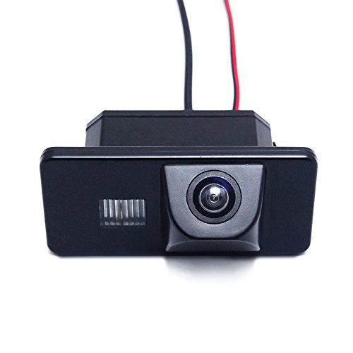 Waterproof Backup Reversing Camera License Plate Rear View Parking System with 170 Degree Viewing Angle for E39 E46 E82 E88 E90 E91 E92 M3 E60 E61 E70 X1 X3 X5 X6 (Model 0358=59 mm Clip Size)