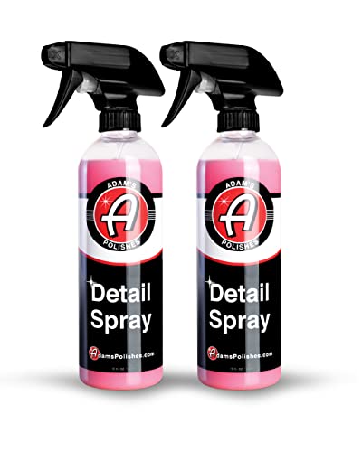 Adam's Polishes Detail Spray (2-Pack) - Quick Waterless Detailer Spray for Car Detailing | Polisher Clay Bar & Car Wax Boosting Tech | Add Shine Gloss Depth Paint | Car Wash Kit & Dust Remover