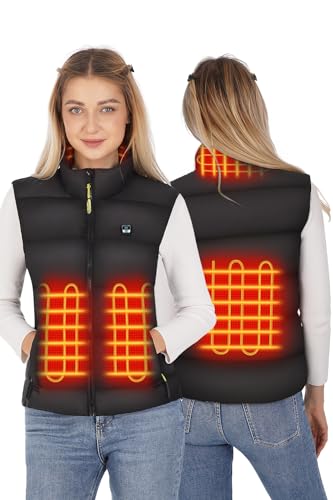 RUNSOAR 2024 “Space Suit”Heat Reflection, Heated Vest for Women, 10000mAh Battery Pack Included,Composite Carbon Fiber Jacket