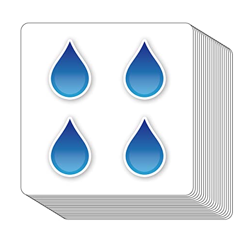 Water Droplet Stickers 1in for Scrapbooking, Arts, Craft, Kids DIY, Calendars Journals 80-Pack