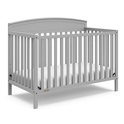 Graco Benton 5-in-1 Convertible Crib (Pebble Gray) – GREENGUARD Gold Certified, Converts from Baby Crib to Toddler Bed, Daybed and Full-Size Bed, Fits Standard Full-Size Crib Mattress
