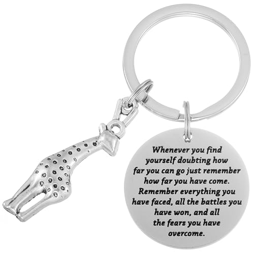 Kivosliviz Giraffe Keychain Gifts for Women Men Inspirational Gift Giraffe Lover Gift Animal Giraffe Jewelry