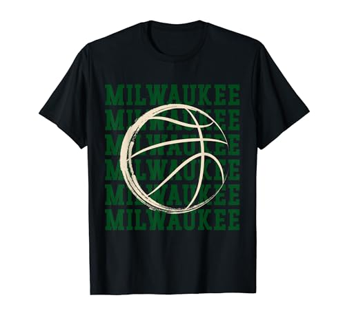 Milwaukee Basketball Wisconsin Basketball WI B-Bal Fan T-Shirt