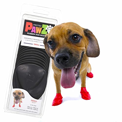 Pawz 2-Inch to 2.5-Inch Water-Proof Dog Boots, Small, Black