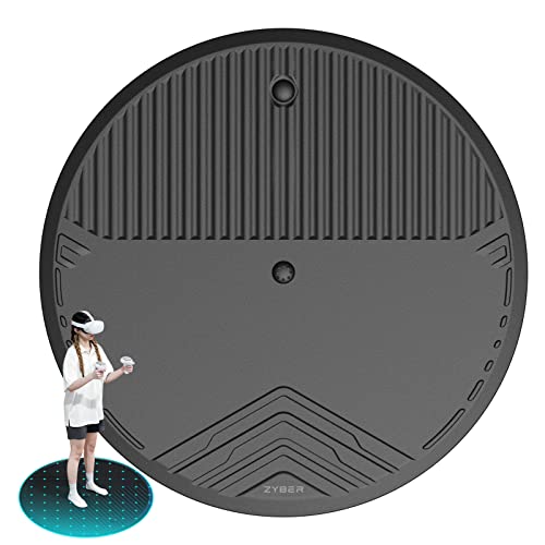 ZYBER VR Mat Compatible with Oculus Quest 2 Quest 3 Accessories, 39.4' Round Anti Fatigue Large VR Mat for Meta Quest Pro, Playstation 5 VR Headset