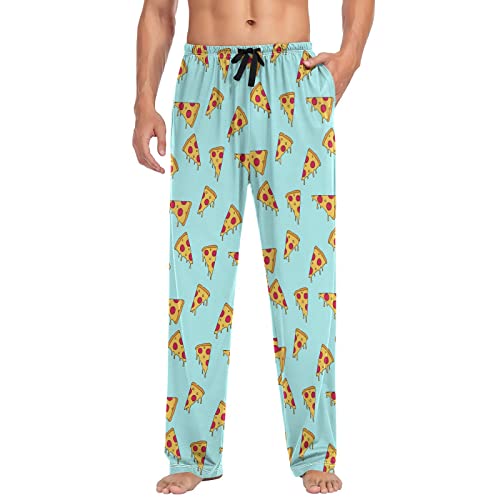 JHKKU Men's Pizza Pajama Pants Super Soft Sleep Lounge Pant Pj Bottoms with Pockets, Medium