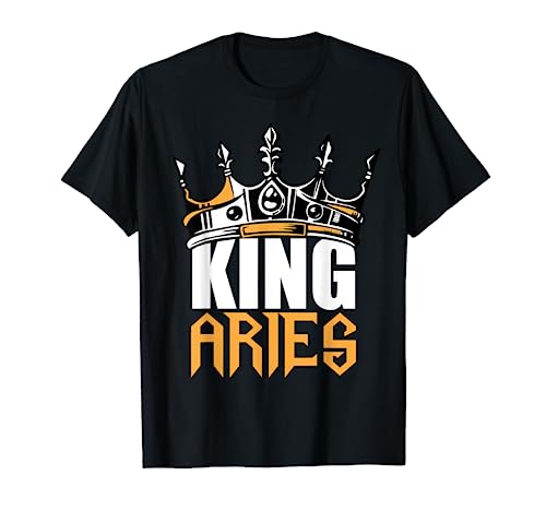 Aries Birthday Gifts - King Aries Zodiac T-Shirt