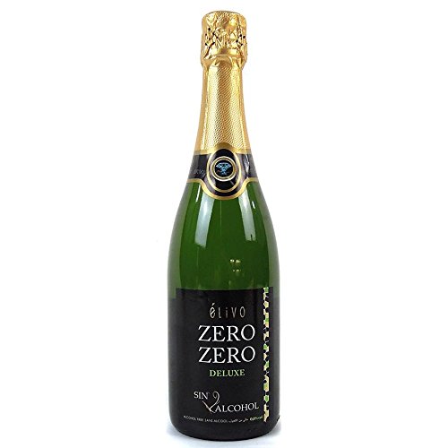 Elivo Zero Zero Deluxe Sparkling Dealcoholized 0.0% Non-Alcoholic Bubbly From Spain 750ml, Low Sugar, Low Calories (1 Bottle)