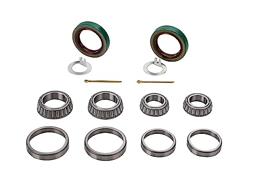 Pack of 2 Trailer Axle Bearings Kit L68149 L44649 Fits for 1-3/8'' to 1-1/16'' 3500 Lbs Trailer Axle 1.719'' Grease Seal 10-19#84 Spindle
