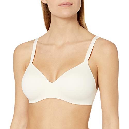 Hanes Women's Hanes Ultimate T-shirt Soft Foam Wirefree Bra, -Porcelain Heather, 34A