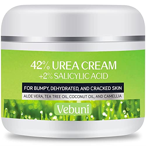 Vebuni Urea Cream 42% Foot Cream Salicylic Acid 4 Oz, Upgraded Callus Remover For Feet, Knees& Elbows, Intensive Moisturizes & Softens Skin, Exfoliates Dead Skin