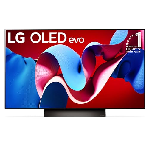 LG 48-Inch Class OLED evo C4 Series Smart TV 4K Processor Flat Screen with Magic Remote AI-Powered with Alexa Built-in (OLED48C4PUA, 2024)