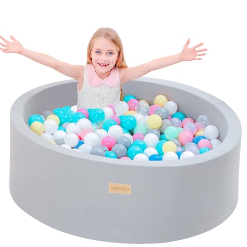 SROTIO Memory Foam Ball Pit for Baby Toddlers, 36 x 12 in Easy to Clean or Install of Ideal Gift for Children, Detachable Design, Hidden Zipper, No Ball