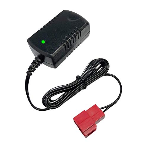 FLHFULIHUA 6V Kids Ride On Car Charger, 7Volt 800MA Battery Charger for BMX X6 Kid TRAX Disney GMC Dinsney Wal-Mart Moto ATV Quad Ride-On Toys Red Square Plug
