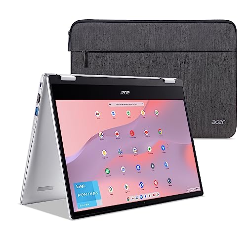 Acer Chromebook Spin 314 Convertible Laptop | Intel Pentium Silver N6000 | 14' HD Corning Gorilla Glass Touch Display | 8GB LPDDR4X | 128GB eMMC | Intel Wi-Fi 6 AX201 | Chrome OS | CP314-1H-P1Q5