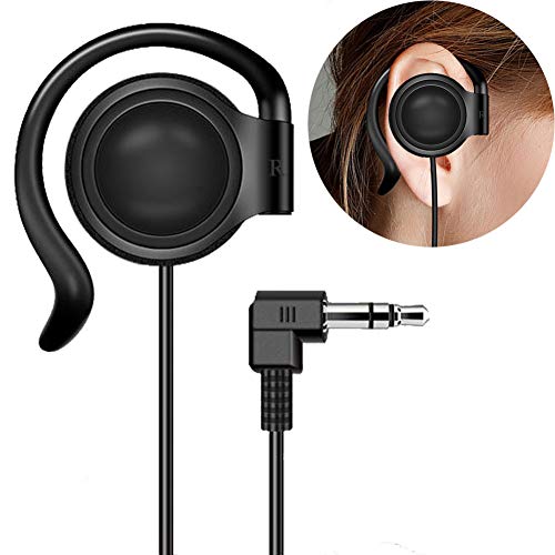 EXMAX Wired Single Headphones 3.5mm Right-Side Earphone One Ear Ear-Hook Headphone for EXD-101 ATG-100T Wireless Tour Guide Receiver Radio Podcast Laptop MP3 Ear Bud (Right-Side Earphone)