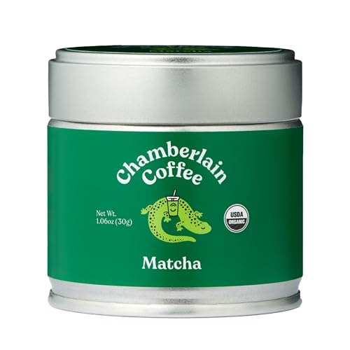 Chamberlain Coffee Original Matcha Green Tea Powder - Japanese Green Tea + Ceremonial Grade Matcha - Hot or Iced - Organic, Vegan & Gluten-Free Matcha Powder, 1.06 oz