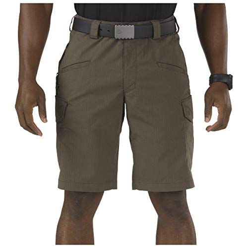 5.11 Tactical Men's Stryke 11-Inch Inseam Military Shorts, Flex-Tac Ripstop Fabric, Style 73327 Tundra, 36