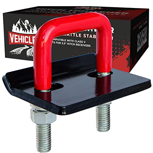 Vehiclex Anti Rattle Clamp Hitch Tightener for 2.5' Hitch Receivers – 0.44' U-Bolt Diameter – Protective Anti-Rust Coating