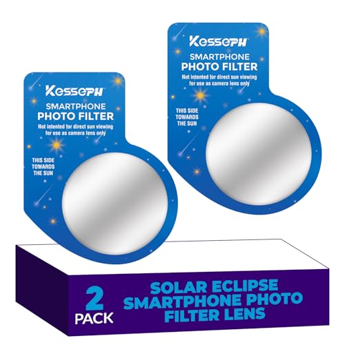 Solar Eclipse Imaging Enhancing Lens Filter for Your Smartphone 2-Pack. Capture The Eclipse and Ensure Your Phone Camera is Shielded from Harmful Rays
